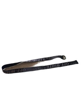 Off-White Black Industrial Webbing Belt with White Branding